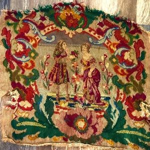 Vintage | Courting Needlepoint Tapestry Panel